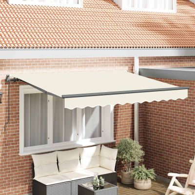 vidaXL Zatemniteľná markíza Krémová 250 x 200 cm látka