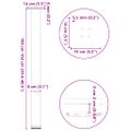 vidaXL Nohy barového stola 4 ks čierne 100-102 cm oceľové