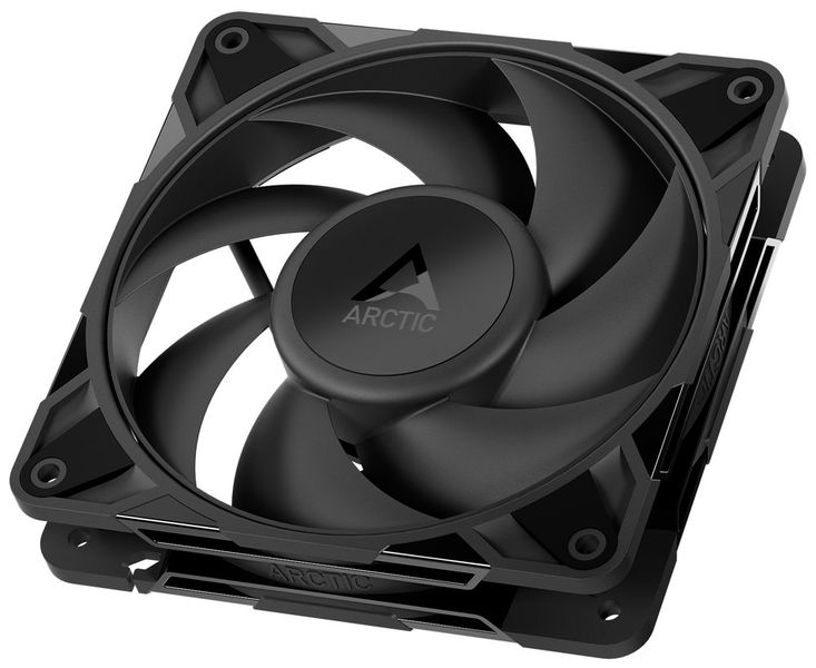 ARCTIC P12 Pro PST ventilátor 120mm 5-pack Ventilátor, 120mm, FDB ložisko, 4-pin PWM, PST, výška 25mm, ARGB, čierny, sada 5 ks