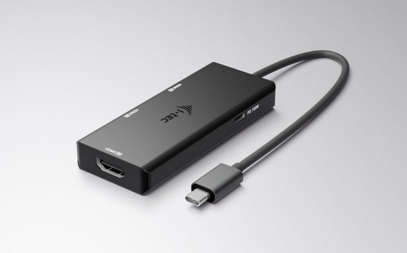 i-tec USB-C Triple 4K HDMI video adaptér, Power Delivery 100W USB-C adaptér, 3× HDMI 2.0, Power Delivery 100W, až 4K/60Hz, MST technologie, G-Sync, FreeSync, HDR, 20cm kabel