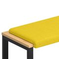 vidaXL Vankúš na lavičku Látka Svetložltá Hĺbka 35 cm