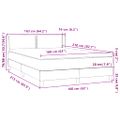 vidaXL Posteľný rám boxsping s matracom bledosivý 160x210 cm zamat