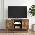 vidaXL TV skrinka Dymový dub 102 x 34,5 x 50 cm Kompozitné drevo