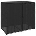 vidaXL Kôš na odpadky 2 ks Čierna 130 x 80 x 115 cm Polyetylén
