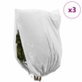 vidaXL Covers na fleece pre ochranu rastlín pred mrazom 3 ks Biela
