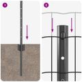 vidaXL Euro oplotenie s pilierom 50 x 0,6 m PVC potiahnutá oceľ Sivá