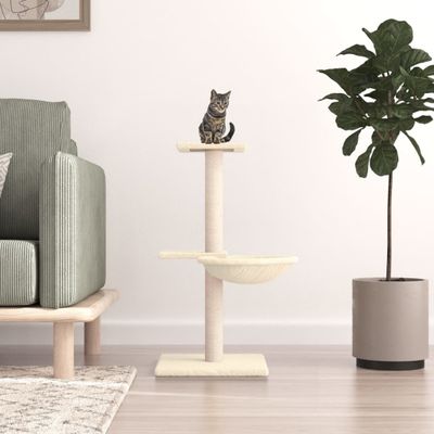 vidaXL Škrabadlo pre mačky so sisalovými stĺpikmi krémové 72 cm