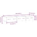 vidaXL TV skrinka hnedý dub 150x34,5x30 cm spracované drevo