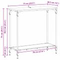 vidaXL Konzolový stôl Staré drevo 75 x 30.5 x 75 cm Kompozitné drevo