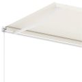vidaXL Samostatne stojaca ručne zaťahovacia markíza 300x250 cm krémová