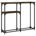 vidaXL Konzolový stolík dymový dub 75x22,5x75 cm kompozitné drevo