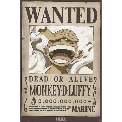 Plagát One Piece - Wanted Luffy Wano