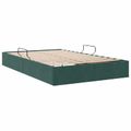 vidaXL Otomanový posteľný rám Tmavozelená 120 x 200 cm Zamat
