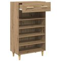 vidaXL Skriňa na topánky 60 x 35 x 105 cm Kompozitné drevo Dub artisan