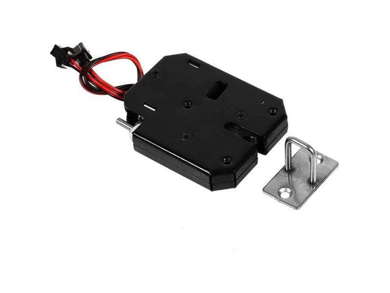 Elektrický zámok XG-07C 12VDC 1,8A čierny s ovládacím kontaktom
