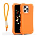 Safepop puzdro s popruhom pre iPhone 15 Pro 6,1" oranžová