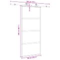vidaXL Posuvné dvere s kovaním čierne 90x205 cm tvrdené sklo