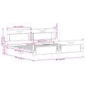 vidaXL Kovový posteľný rám bez matraca hnedý dub 200x200 cm