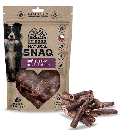 DOG SNAQ 99163 doplnkové krmivo pre psy - hovädzí sušený pažerák 100G