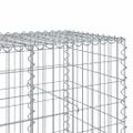 vidaXL Gabiónový kôš s krytom 100x100x100 cm pozinkované železo