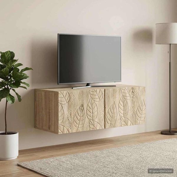 vidaXL Nástenná TV skrinka 59,5 x 31 cm Dub sonoma Kompozitné drevo