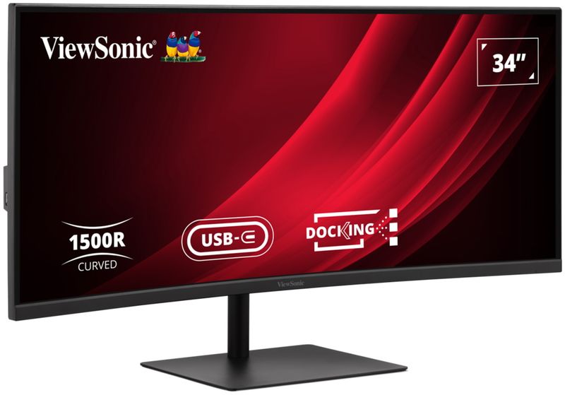 ViewSonic VG3419C-2 34" 21:9, 3440 x 1440, VA, zakřivený, HDMI,DP, 96W USB-C,USB, J45, KVM switch, speakers, výš. nast. Monitor, 34" UWQHD 3440×1440, 120Hz, USB-C 96W, docking station, Ethernet, KVM switch, 1500R, VA, HDR10, výškove nastavitelný