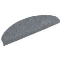 vidaXL Schodové rohože, samolepiace, 5 ks, 65x21x4 cm, svetlosivé, polkruhové, veľké