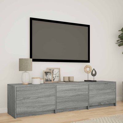 vidaXL TV skriňa s LED Sivá Sonoma 165 x 34 x 40 cm Konštruované drevo