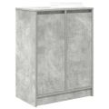 vidaXL Botník betónovo sivý 57x34x76 cm spracované drevo