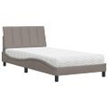 vidaXL Posteľ s matracom Hanko sivohnedá 100x200 cm látka