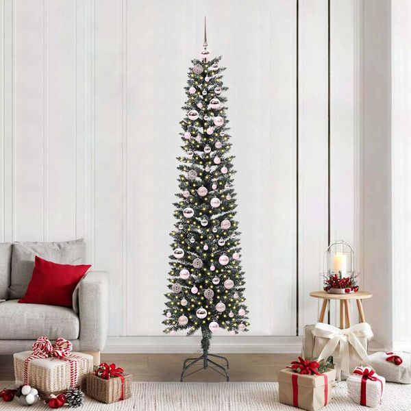 vidaXL Umelý vianočný stromček Zelená 210 cm PVC, plast a oceľ