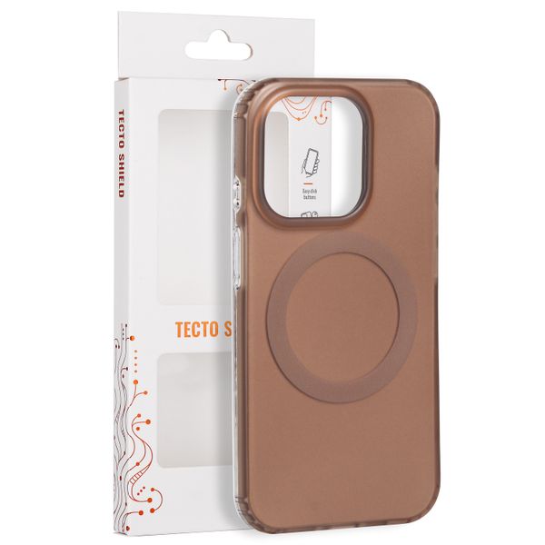 Puzdro Tecto Shield Mistiq Mag pre iPhone 15 Pro 6,1" hnedé