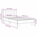 vidaXL Posteľný rám sivý sonoma 90x200 cm kompozitné drevo a kov