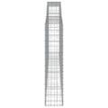 vidaXL Oblúkové gabionové koše 6 ks 400x30x140/160 cm pozink. železo