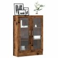 vidaXL Knižnica staré drevo 82,5x30,5x115 cm kompozitné drevo