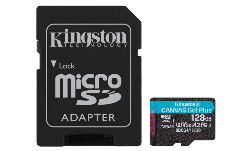 Kingston Canvas Go Plus A2/Micro SDXC/128GB/UHS-I U3/Class 10/+ Adaptér