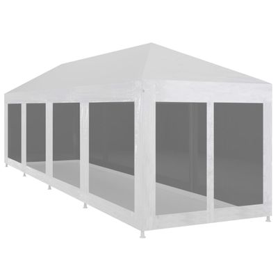vidaXL Párty stan s 10 sieťkovanými bočnými stenami 12x3 m