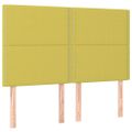 vidaXL Posteľ boxsping s matracom a LED zelená 140x190 cm látka