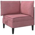 vidaXL Sofa s úložným priestorom Ružová Zamat