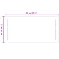 vidaXL Zrkadlo do kúpeľne s LED Priehľadná 80 x 40 cm tvrdené sklo