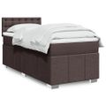 vidaXL Boxspring posteľ s matracom tmavohnedá 100x200 cm látka