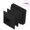 vidaXL Koncové čiapky 10909 ks Čierna 15 x 15 x 15 mm PP