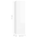 vidaXL TV skrinky 4 ks, lesklé biele 30,5x30x110 cm, kompozitné drevo
