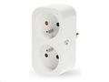 Chytrá DUO zásuvka NEDIS WIFIP141EWT /Wi-Fi/merič spotreby/16A/3680W/biela