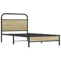 vidaXL Posteľný rám bez matraca 90x200 cm dub sonoma kompozitné drevo