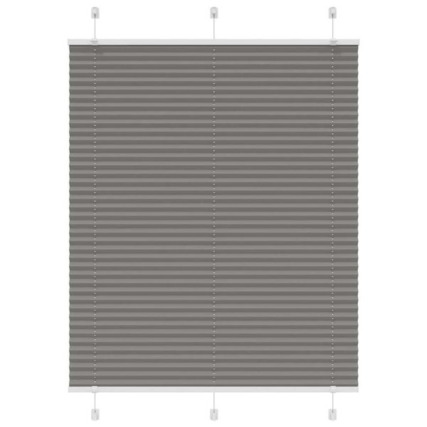 vidaXL plisovaná roleta antracitová 105x150 cm Šírka látky 104,4 cm