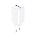 Nabíjačka Forever TC-08-65ACC GaN PD QC 2x USB-C 1x USB 65W biela