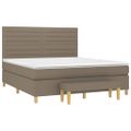 vidaXL Posteľný rám boxspring s matracom sivohned 160x200 cm látka