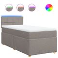 vidaXL Boxspring posteľ s matracom sivohnedý 100x200 cm látka