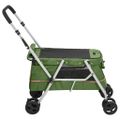 vidaXL Skladací kočík pre psa zelený 100x49x96 cm ľanová tkanina